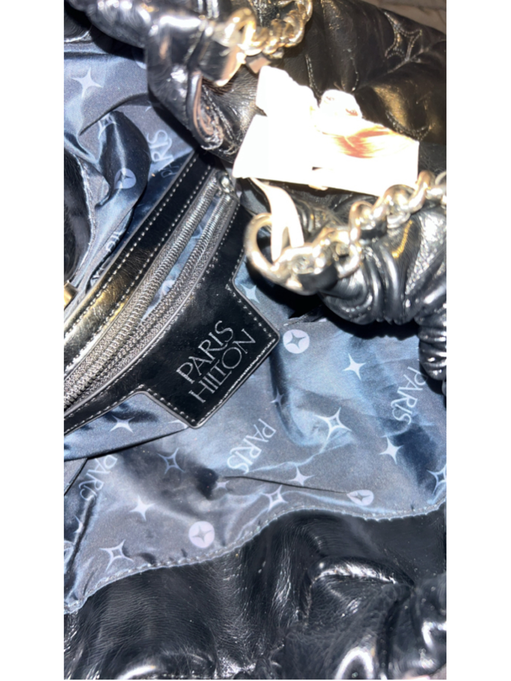 Women's Paris Hilton Black Shoulder Bag One Size - Picture 7 of 8